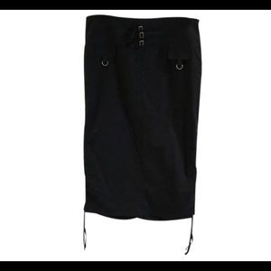 Italian design, vintage midi skirt with ruching